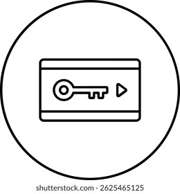 Icono de Vector de tarjeta de llave. Se puede utilizar para aplicaciones de impresión, móviles y de Web.