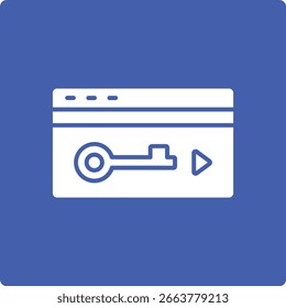 Ícone de vetor de Cartão de Tecla. Pode ser usado para impressão, aplicativos móveis e da Web.