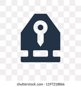 Key card vector icon isolated on transparent background, Key card transparency concept can be used web and mobile
