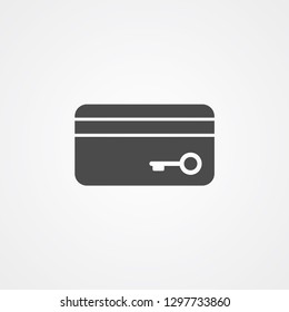 Key card vector icon sign symbol