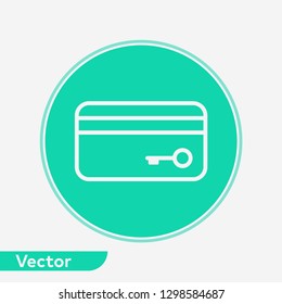 Key card vector icon sign symbol