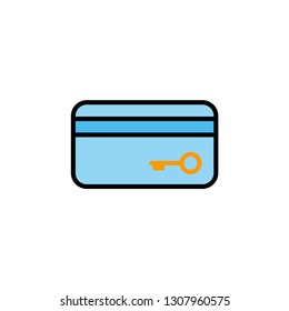 Key card vector icon sign symbol