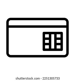 Diseño de icono de línea de vector de tarjeta de claves