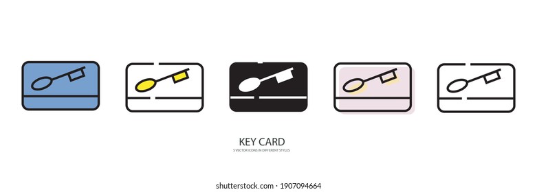 key card vector type icon