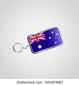 Key chain with england flag vector 