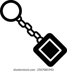 Key Chain Glyph Vector Icon Design