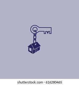 key, chain, house, icon