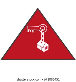 key, chain, house, icon