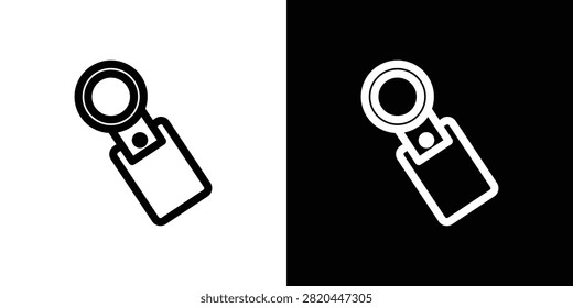 Key chain icon in black, best for Graphic Design
