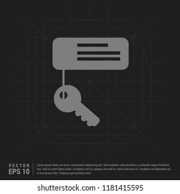 Key Chain Icon - Black Creative Background - Free vector icon