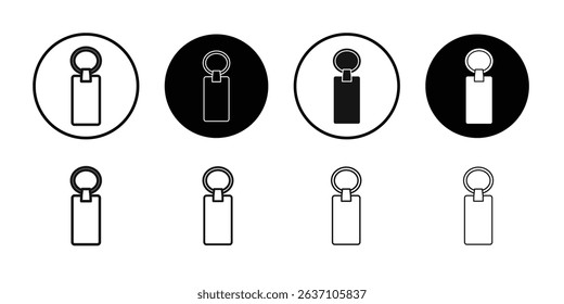 Key Chain Icon Black line art vector logo set