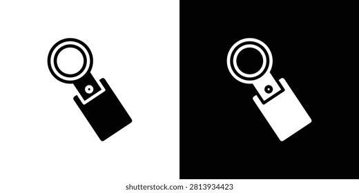 Key chain icon black symbol group