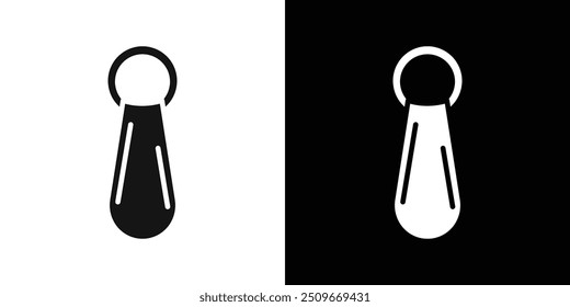 Key Chain Icon Flat vector set outline