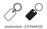Key chain icon Isolated flat vector in outline collection on white background