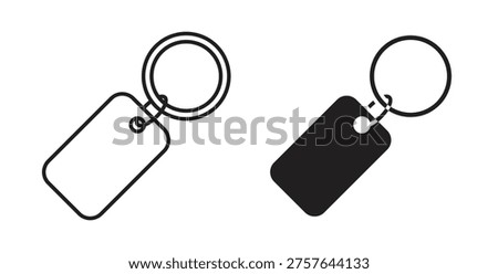 Key chain icon Isolated flat vector in outline collection on white background