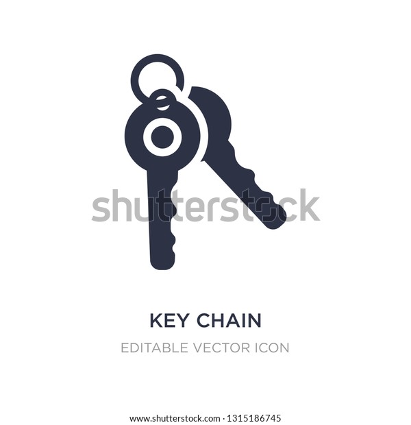 key chain\
icon on white background. Simple element illustration from Security\
concept. key chain icon symbol\
design.