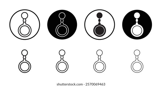 Key Chain Icon Outline vector for web ui