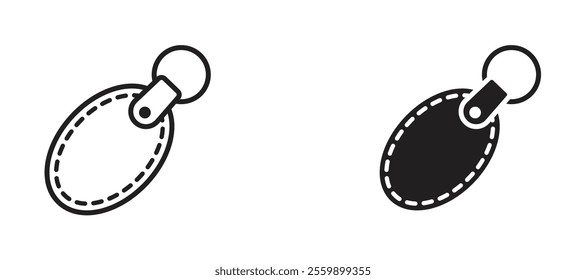 Key chain Icon set in black color for ui designs