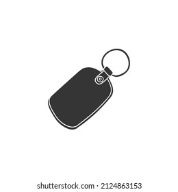 Key Chain Icon Silhouette Illustration. Accessory Trinket Metal Vector Graphic Pictogram Symbol Clip Art. Doodle Sketch Black Sign.