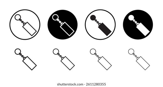Key Chain Icon Thin line art collection