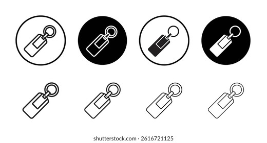 Key Chain Icon Thin line illustration set
