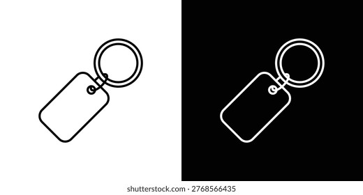 Key chain icons isolated outline vector icon with editable stroke