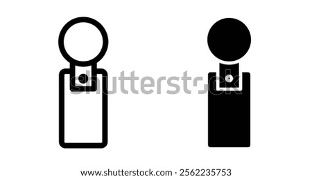 Key chain Icons pack in outlined and flat versions