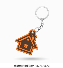 Key Chain With Orange House