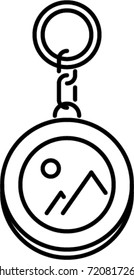  Key Chain Outline Icon