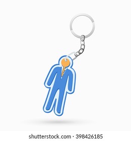 Key chain with real estate agent