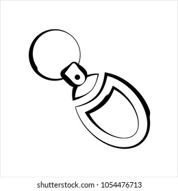Key Chain, Key Ring Vector Art Illustration