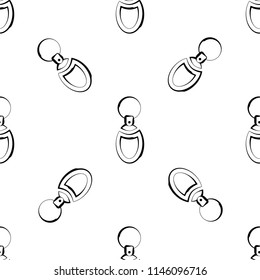 Key Chain Seamless Pattern, Key Ring Vector Art Illustration