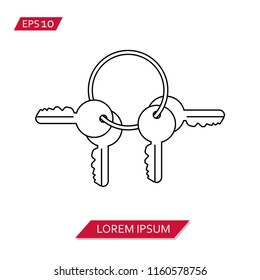 key chain  vector icon symbol