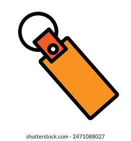 Key Chain Vector Line Filled Icon Design