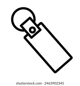 Key Chain Vector Line Icon Design