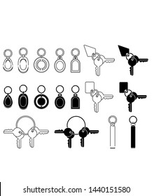 
Key Chains Icons vector symbol icon