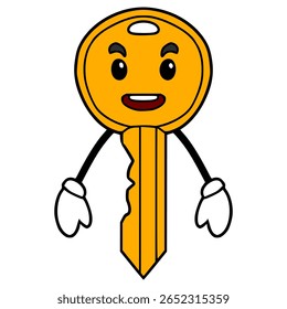key character illustration hand drawn isolated vector