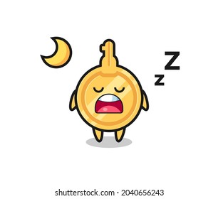 key character illustration sleeping at night , cute design