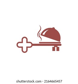 Key and Chef logo concept design illustration vector