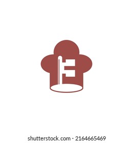 Key and Chef logo concept design illustration vector