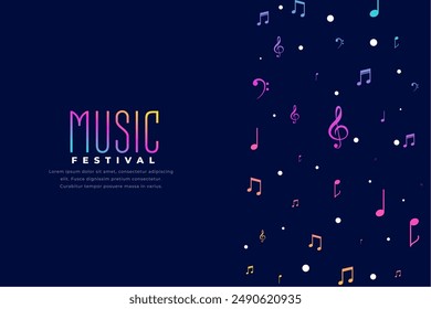 key and chord music noted backgrounds for event flyer or composition vector