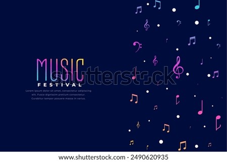 key and chord music noted backgrounds for event flyer or composition vector