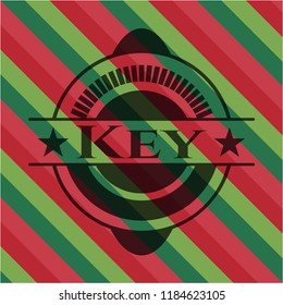 Key christmas badge background.