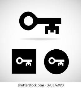 Key in circle icons Vector EPS10, Great for any use.