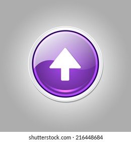 Up Key Circular Vector Purple Web Icon Button