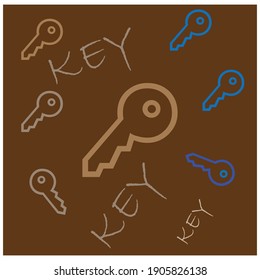 key color abstract vector background