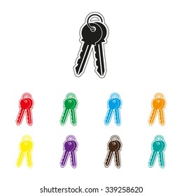key - color vector icon