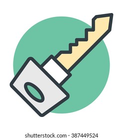 Key Colored Vector Icon