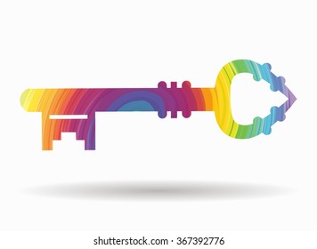 key colorful icon