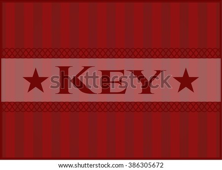 Key colorful poster